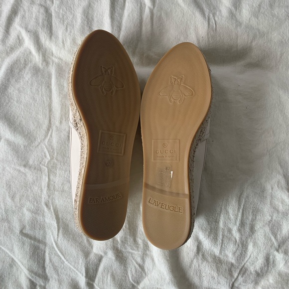 NIB Authentic Gucci Signature Canvas Espadrilles Flats 36 - Picture 6 of 8